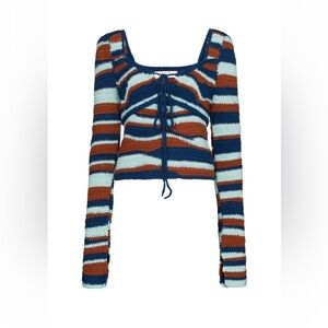 NWOT SEA NEW YORK wavy crochet sweater